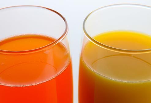 Photo of orange soda and orange juice